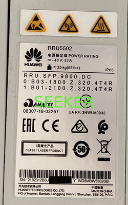 HW RRU5502 02312BSJ WD5MBW5502GB TX1805-1880MHz/RX1710-1785MHz,TX2110-2170MHz/RX1920-1980MHz,-48VDC,9.8G,4T4R*2,4*80 supplier