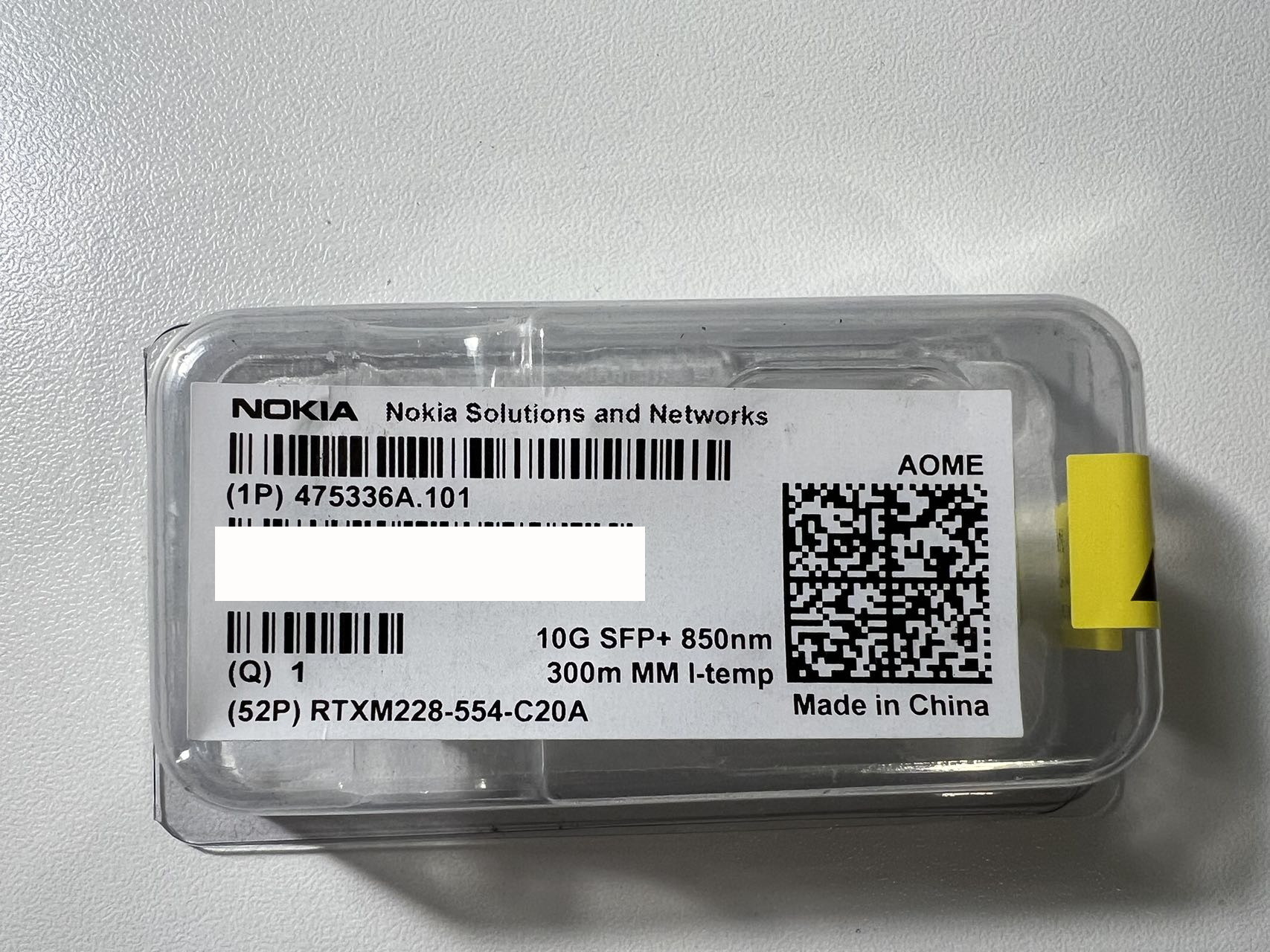 Nokia AOME 475336A_ SFP+ 10G 850nm 300M LC multimode